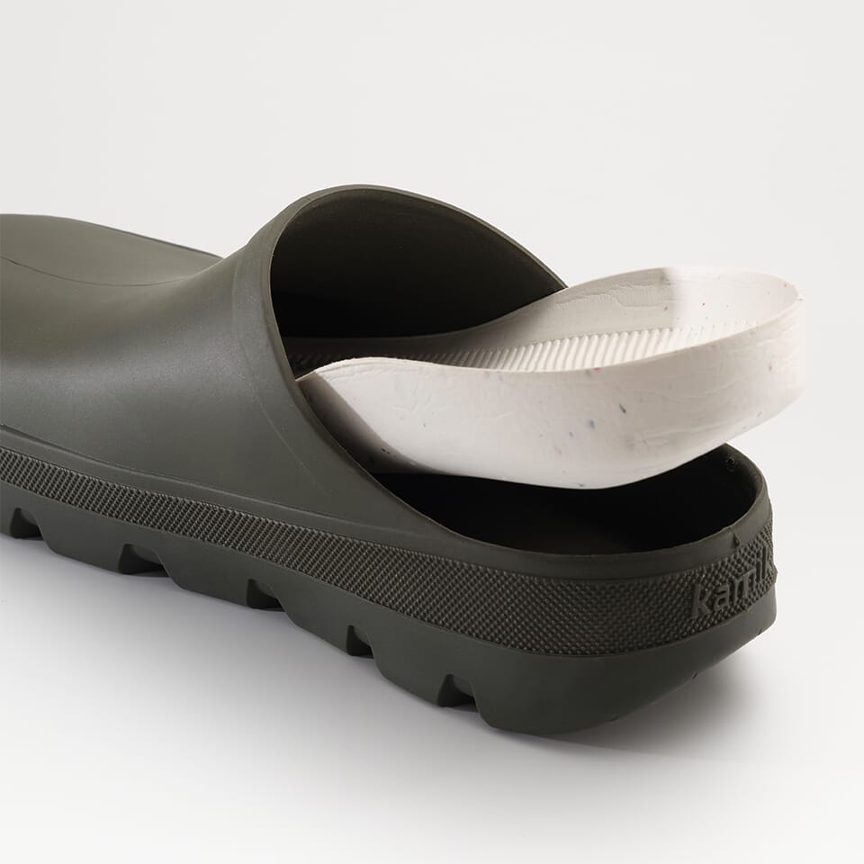 DARK OLIVE, : Nova - Slip-On Clogs Inside View